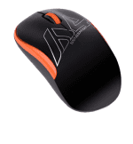 A4TECH G3-300N V-Track Black-Orange Wireless Mouse - Image 2